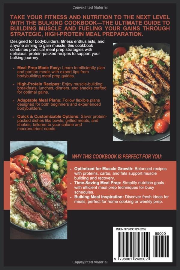Bulking Cookbook: Recipes for Burning Fat and Gaining Muscle, along with Meal Plans to Help You by Eva Guerrero