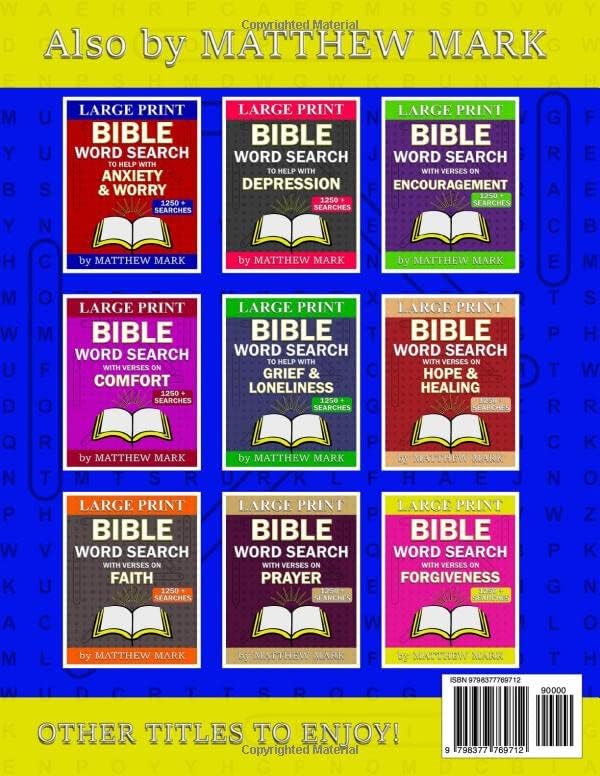 Large Print Bible Word Search – with Verses on Thankfulness by Matthew Mark