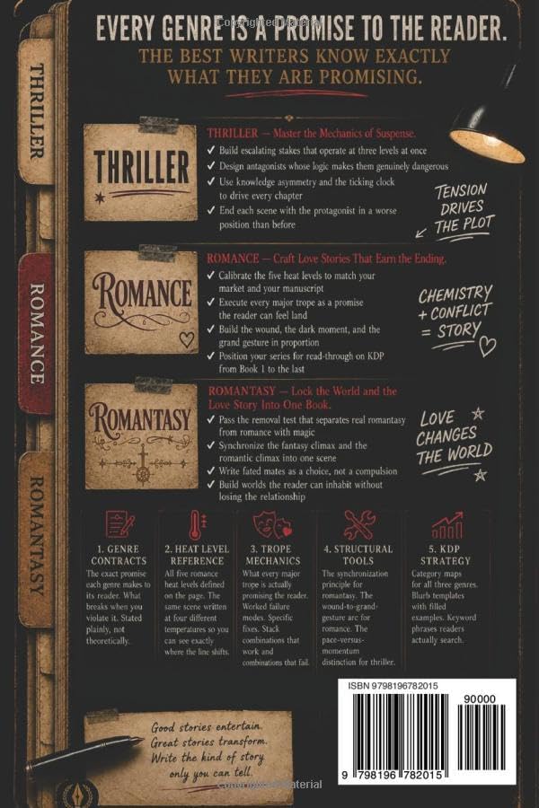 WRITE THE GENRE: The Working Writer's Guide to Thriller, Romance, and Romantasy by Ryan V. Mercer