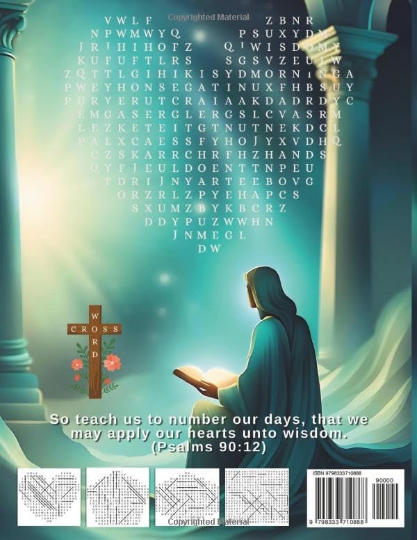 Bible Word Search Large Print for Adults and Seniors Psalms 90-150 and Proverbs: Christian Puzzles, Uplifting Scripture Verses from Each Chapter, and Memory Exercises by Rain C. Miles