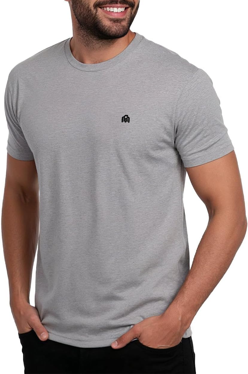 Mens T Shirts Soft Cotton Crew Neck Athletic Fit Casual Tees S-4XL