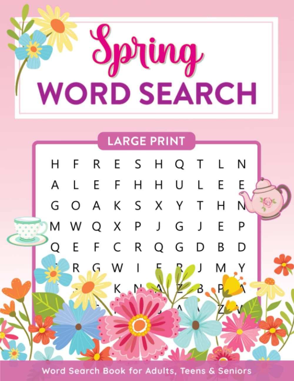 Spring Word Search Book for Adults, Teens & Seniors in Large Print: Word Search Puzzles with Spring & Easter Themes! by Fleurette Press