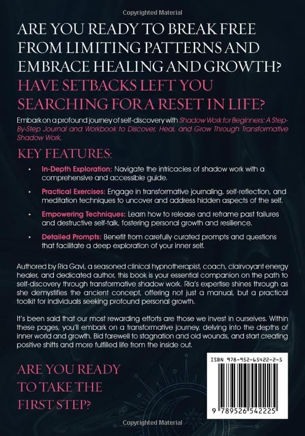 Shadow Work for Beginners: A Step-By-Step Journal and Workbook to Discover, Heal, and Grow Through Transformative Shadow Work by Ria Gavi