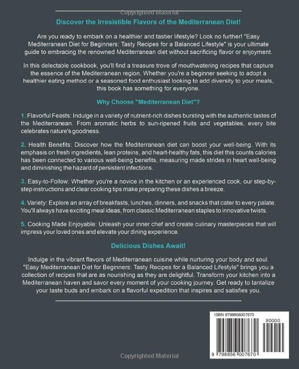 Easy Mediterranean Diet for Beginners: Tasty Recipes for a Balanced Lifestyle by Samuel Hayes