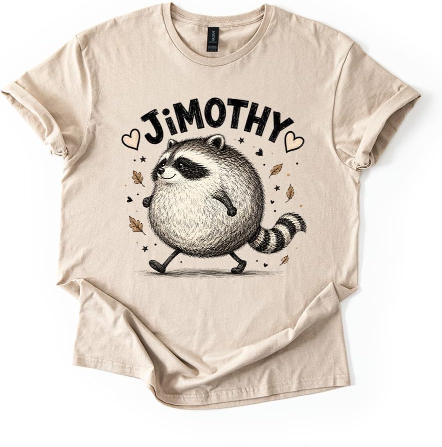 Jimothy Chubby Raccoon Cute Graphic Tee