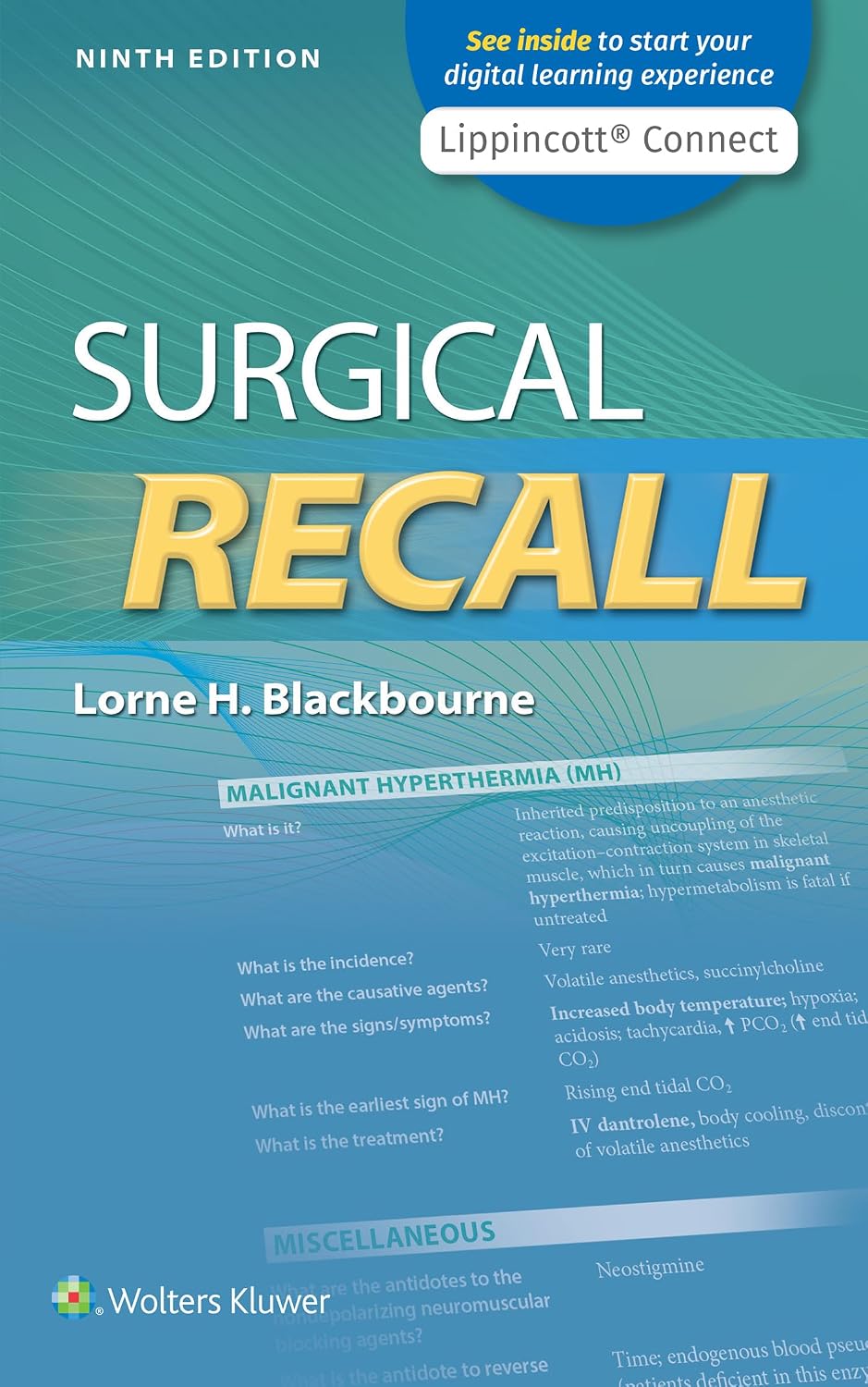 Surgical Recall by M.D. Blackbourne, Lorne H.