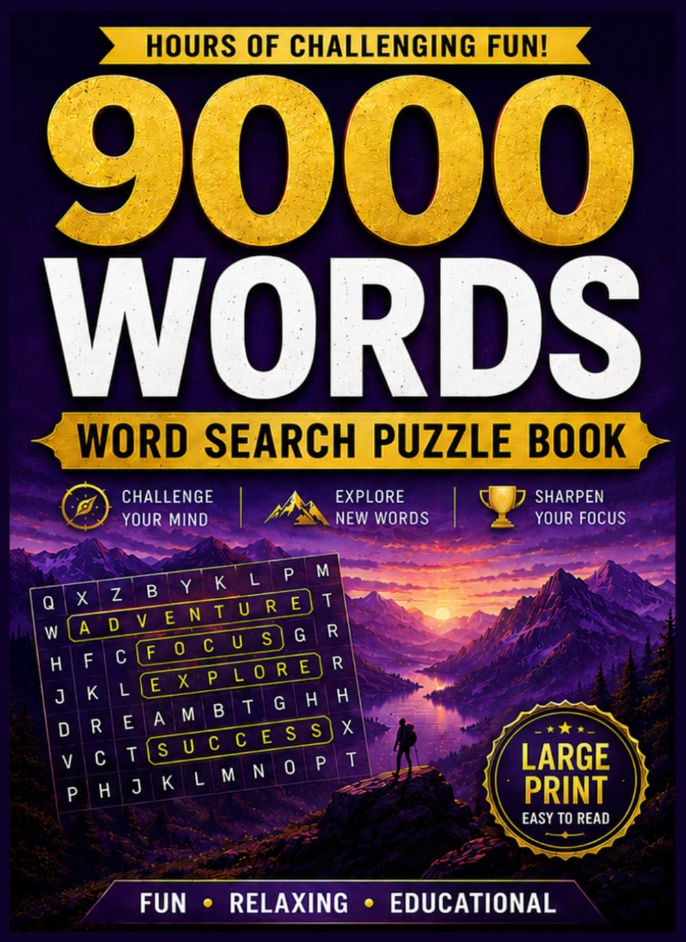 The Big Word Search Puzzle Book for Adults: 225 Large Print Puzzles for Fun and Relaxation by Kimokotoo Publishing