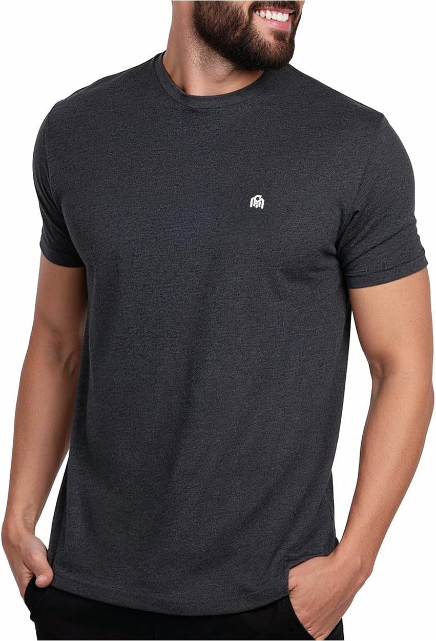 Mens T Shirts Soft Cotton Crew Neck Athletic Fit Casual Tees S-4XL