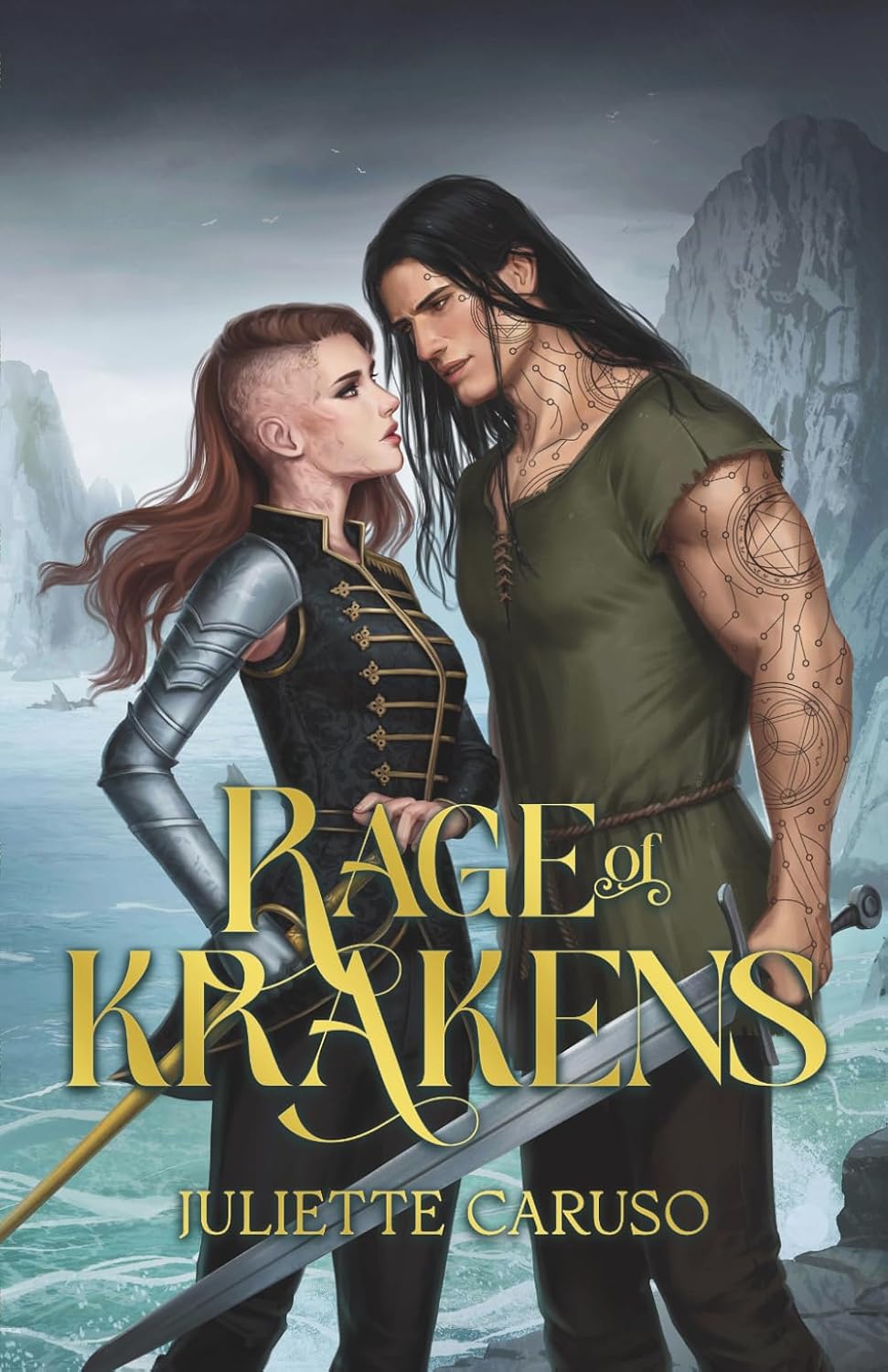 Rage of Krakens: An Epic Standalone Romantasy with Enemies to Lovers and Bonded Creatures by Juliette Caruso