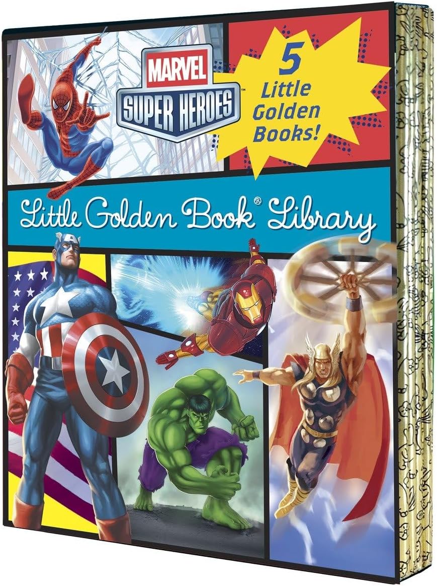 Marvel Super Heroes Little Golden Book Library: 5-Book Boxed Set: Spider-Man, Hulk, Iron Man, Captain America, The Avengers by Various