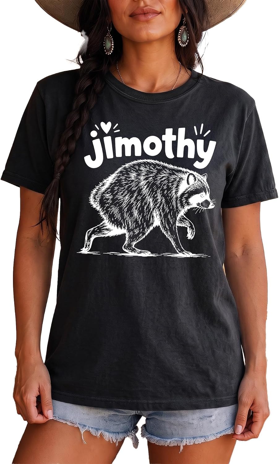Jimothy Raccoon Funny Graphic T-Shirt
