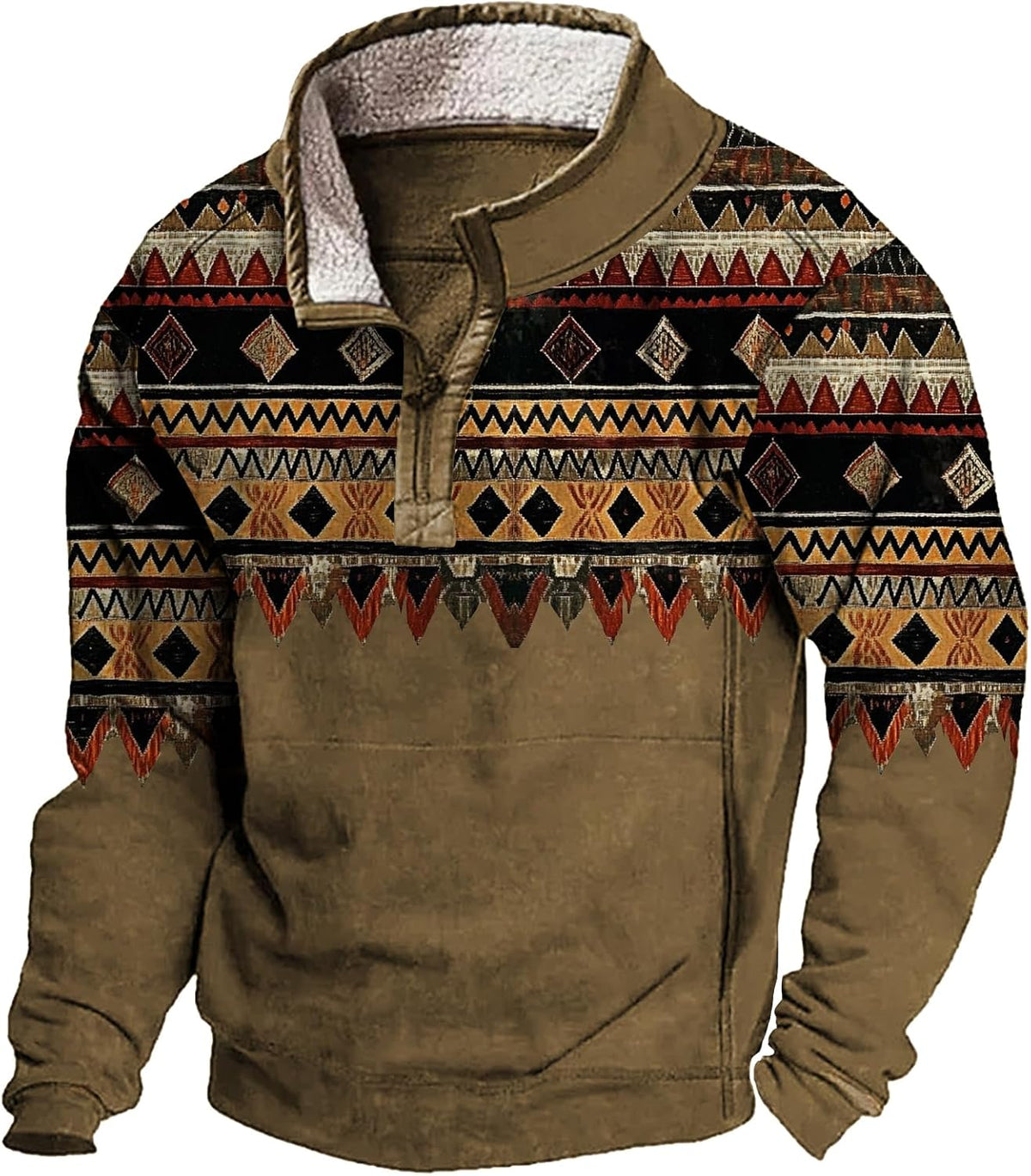 domirica Mens Hoodies Bull Graphic Western Aztec Sweatshirt Pullover Cowboy Fleece Country Vintage American Native Shirts