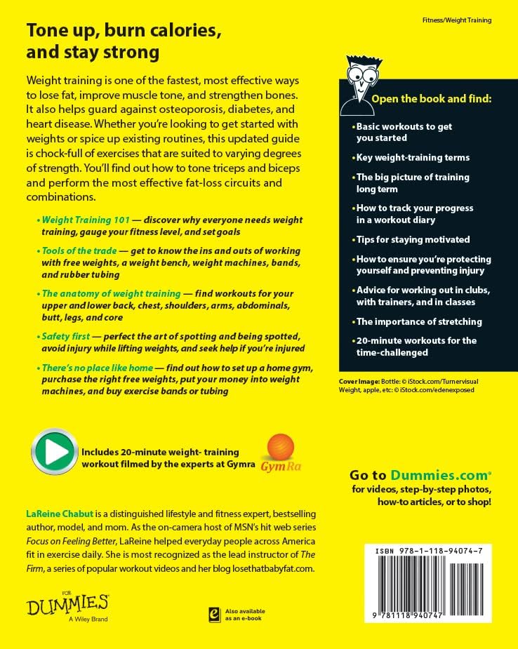 Weight Training For Dummies by LaReine Chabut