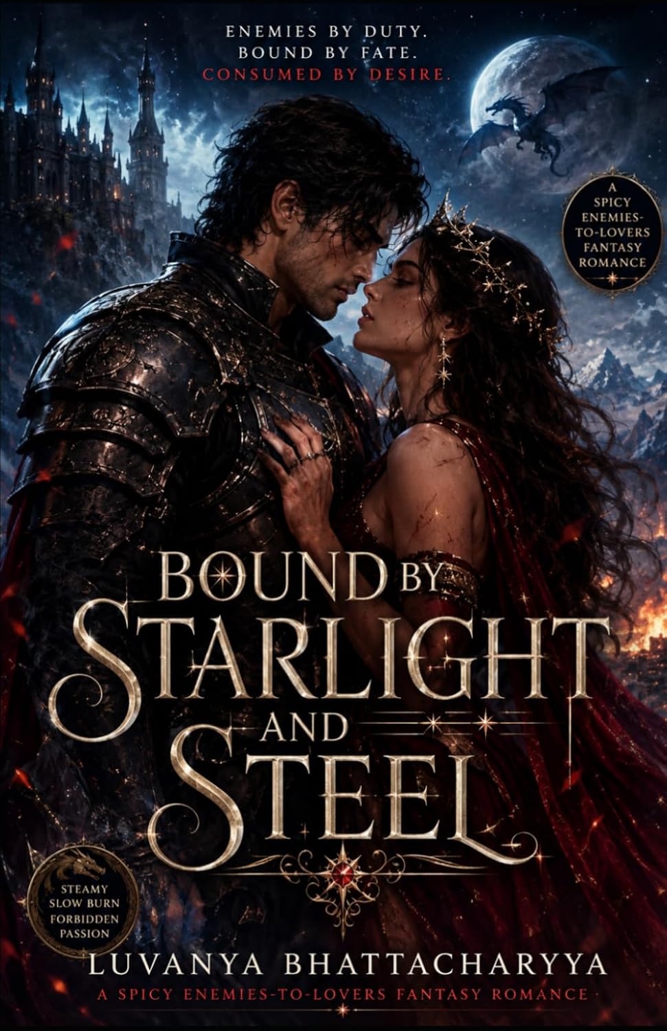 Bound by Starlight and Steel: A Spicy Enemies-to-Lovers Fantasy Romance by Luvanya Bhattacharyya