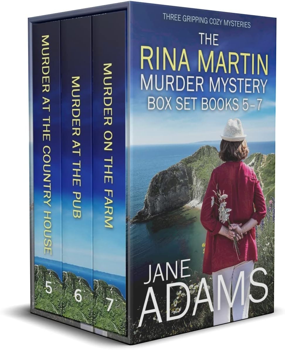 THE RINA MARTIN MURDER MYSTERY BOX SET BOOKS 5–7 three gripping cozy mysteries (Cozy murder mystery box sets) by JANE ADAMS