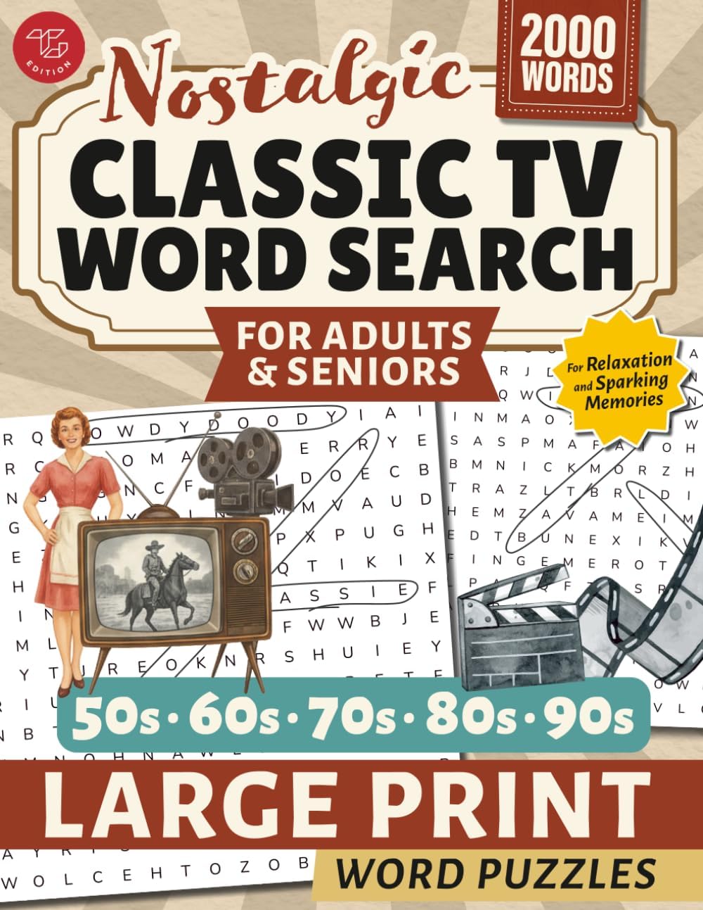 Classic TV Word Search for Adults and Seniors: Large Print Word Puzzles for Relaxation and Sparking Memories (Word Find Books For Adults) by TG Edition