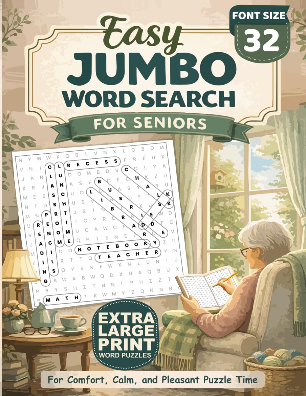 Easy Jumbo Word Search for Seniors: Extra Large Print Word Puzzles for Relaxation, Comfort and Gentle Mental Stimulation (Thinking Tiger Books for Seniors) by Joanne McGonagle