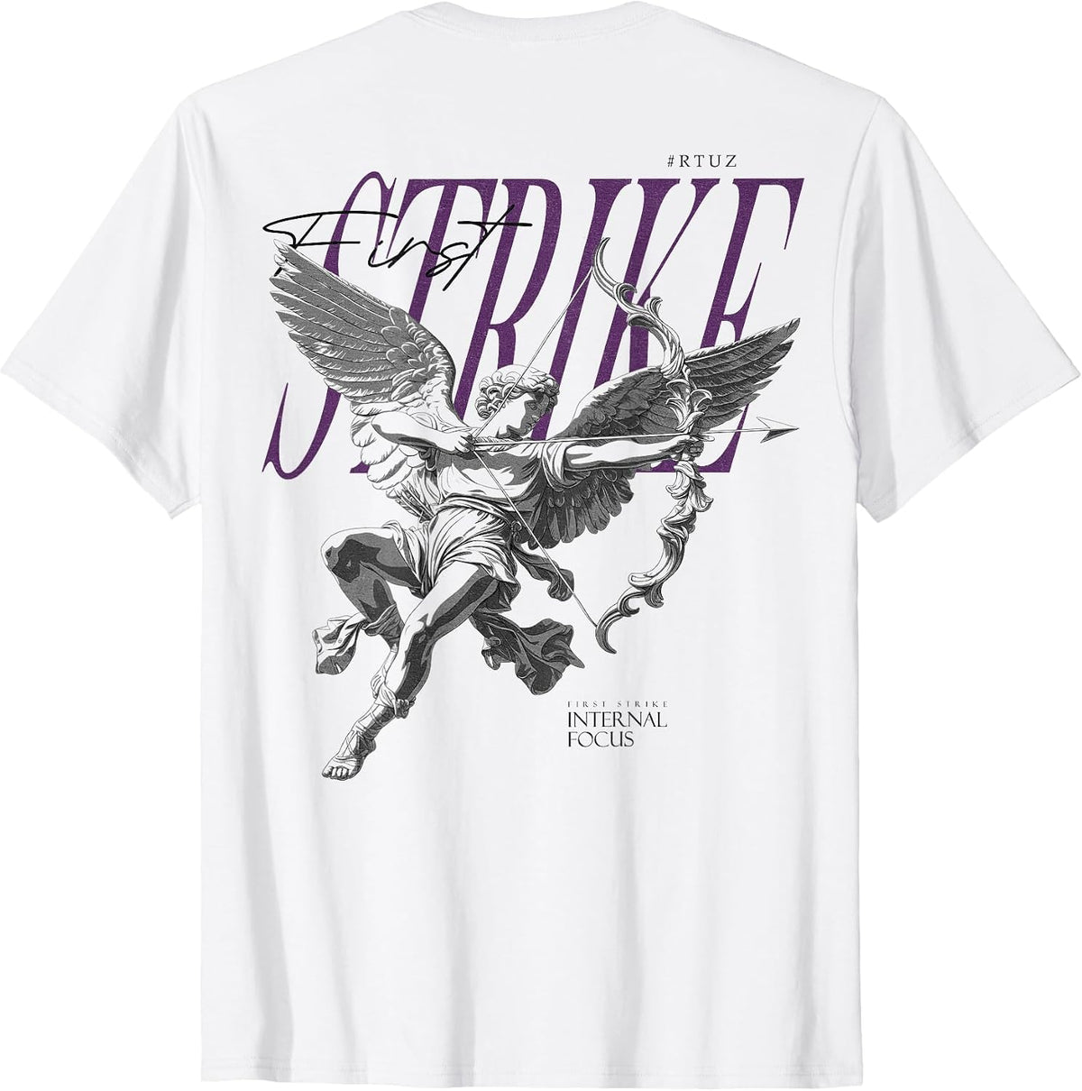 Hip Hop Vintage Edgy Urban Y2K Back Print Streetwear Angel T-Shirt