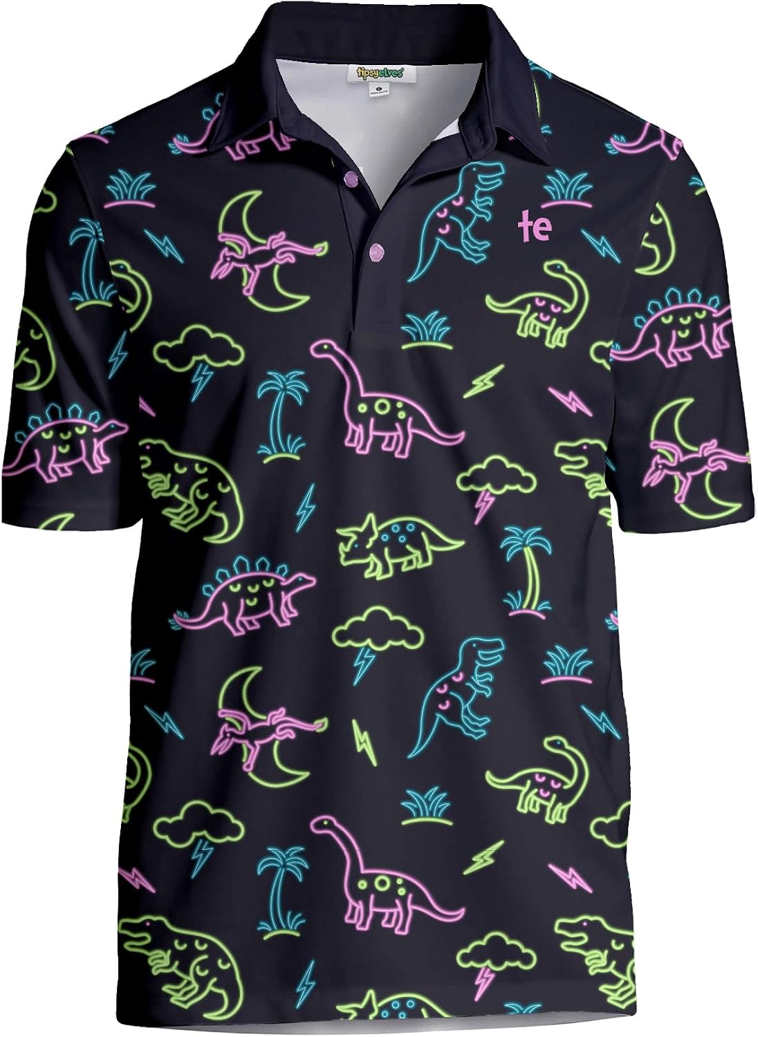 Tipsy Elves Men's Funny Golf Polo Shirt - Novelty Golf Apparel
