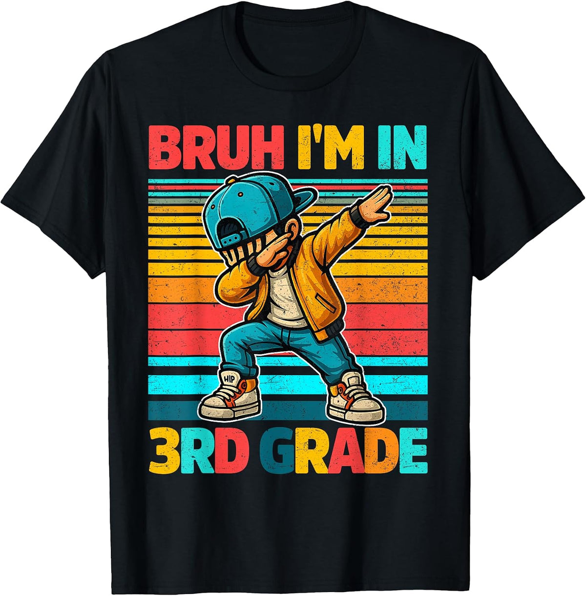 Vintage Bruh Im in 3rd Grade First Day School Dabbing Boys T-Shirt