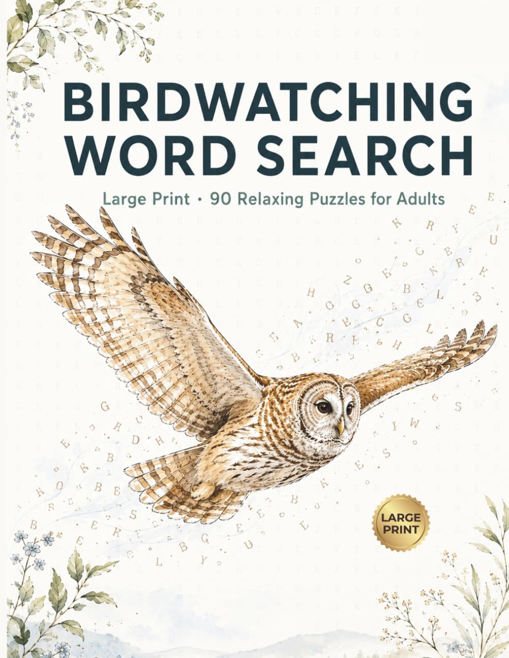 Birdwatching Word Search: Large Print Puzzles for Adults and Seniors - 90 Relaxing Bird-Themed Word Searches, a Perfect Gift for Bird Lovers by Emily Finch