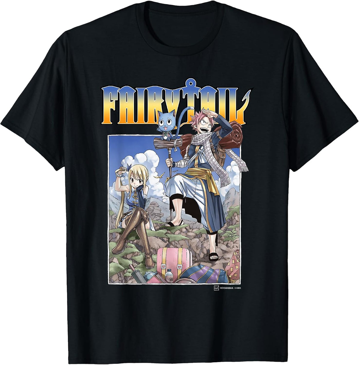 Fairy Tail Natsu Dragneel and Lucy Heartfilia On A Mission T-Shirt