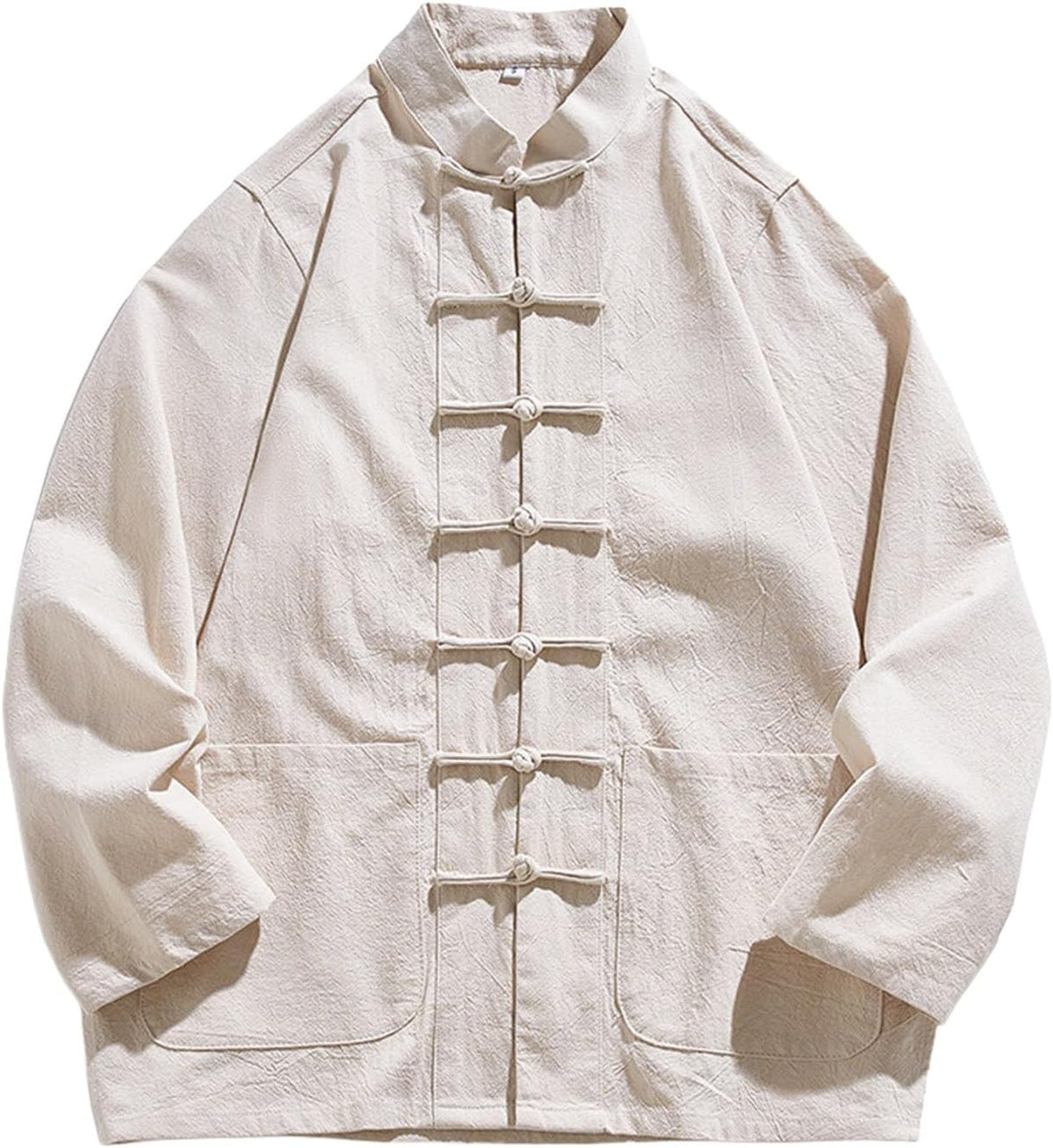 Men's Chinese Jacket Long Sleeve Frog Button Classic Casual Shirt