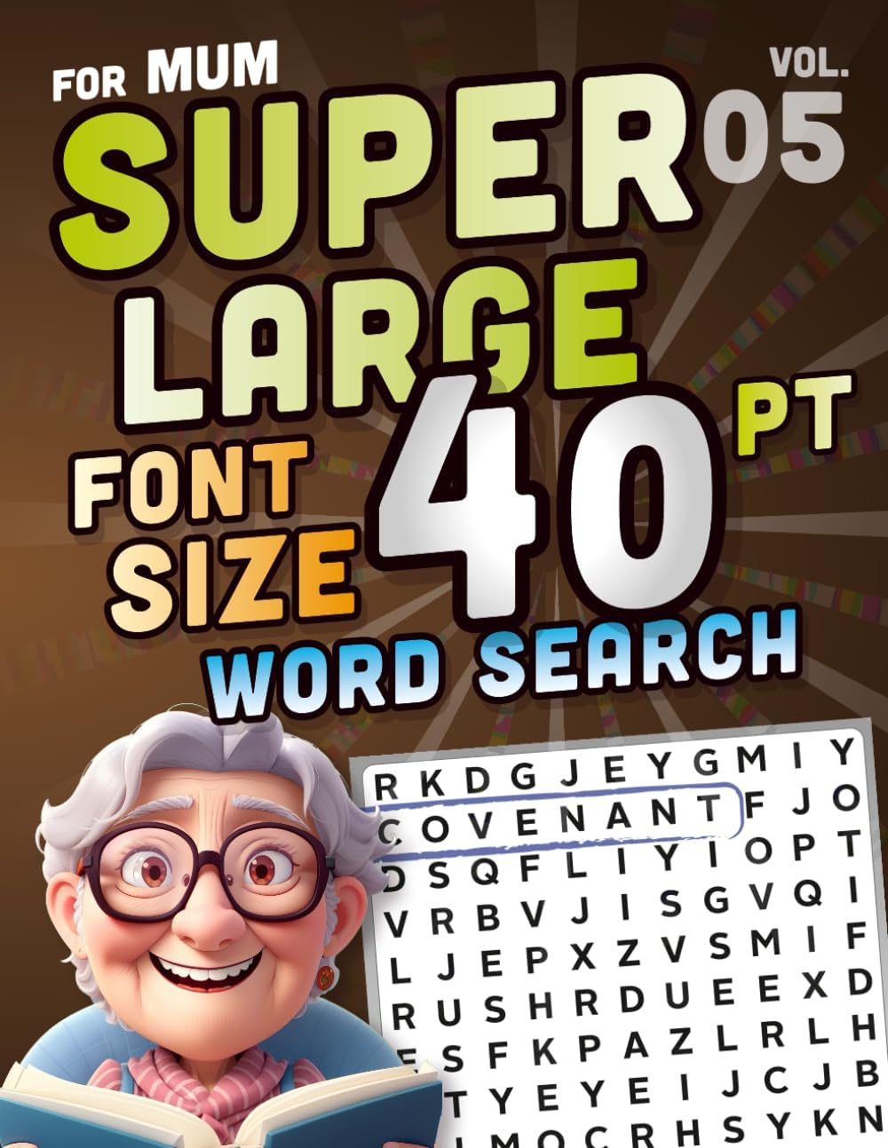 SUPER LARGE FONT SIZE 40 pt WORD SEARCH, vol. 05: Huge Jumbo Print Puzzle Book with XL Letters for the Visually Impaired and Seniors (Themed SUPER LARGE FONT 40 pt WORD SEARCH) by DB Publishing