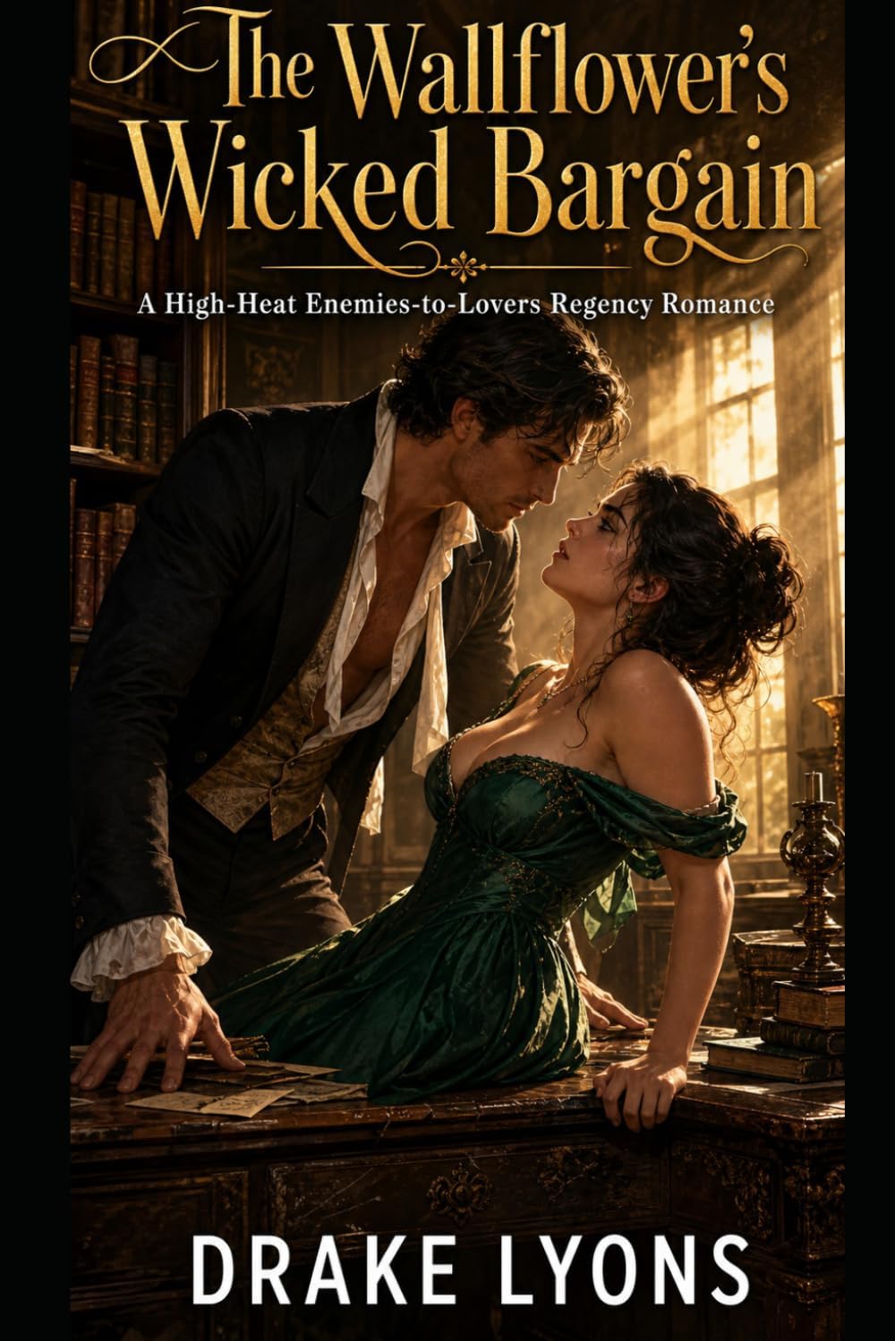 The Wallflower's Wicked Bargain: A High-Heat Enemies-to-Lovers Regency Romance (Hearts of History) by Drake Lyons