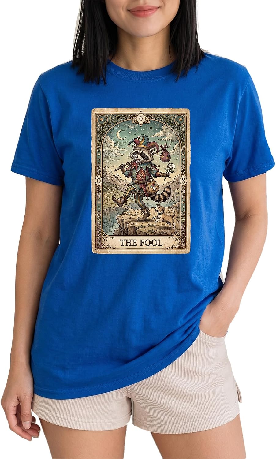The Fool Raccoon Tarot Card Graphic Tee