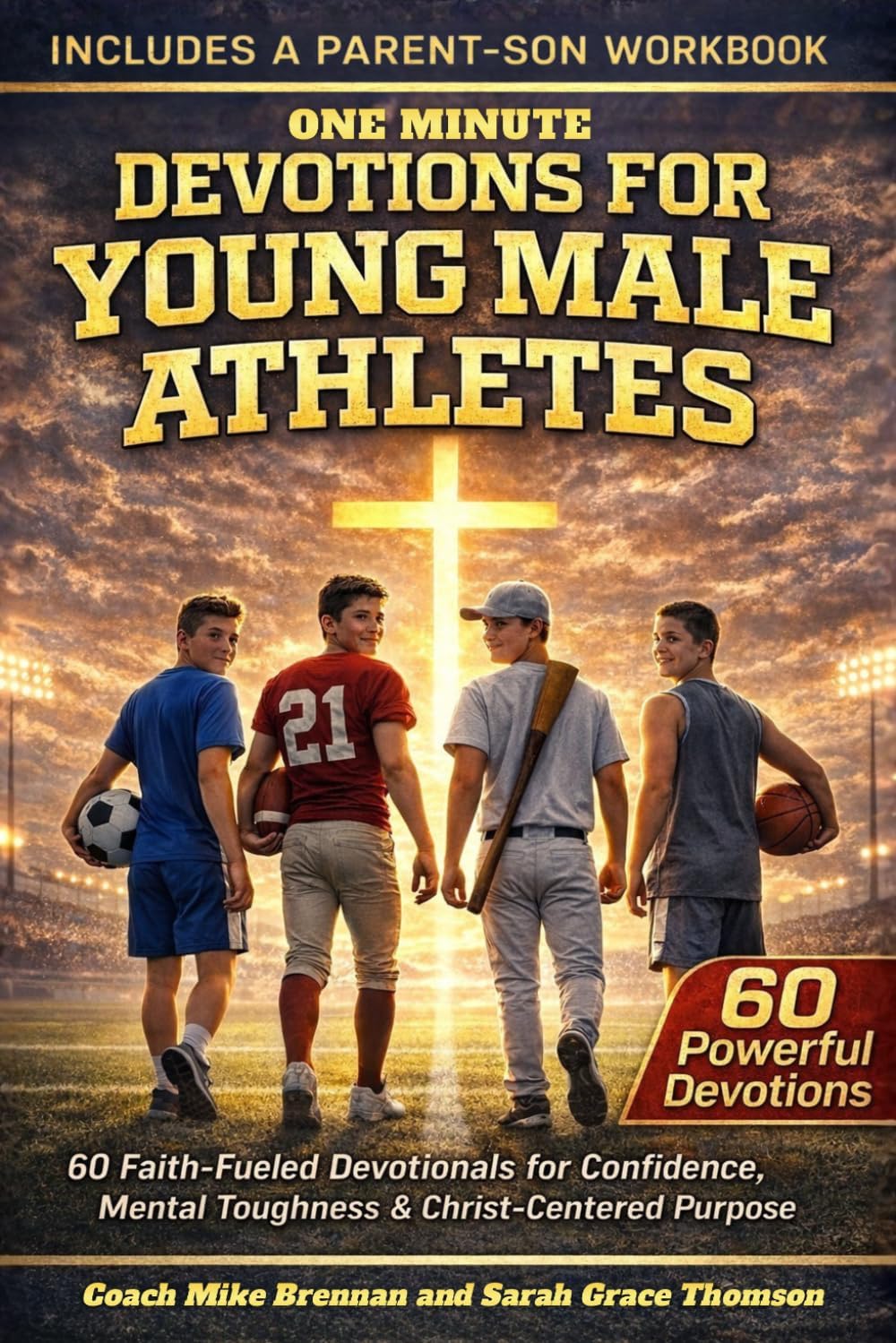 One Minute Daily Devotions for Young Male Athletes: 60 Faith-Fueled Devotionals To Build Confidence, Mental Toughness & Christ-Centered Purpose On And Off The Field For Teen Boys by Coach Michael Brennan