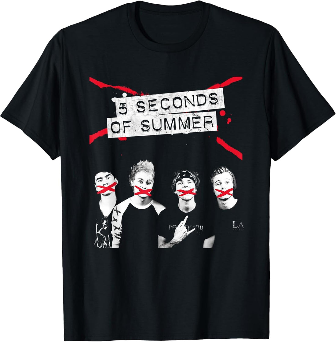 5 Seconds of Summer Crossed Lines T-Shirt Tee for Men Women Boys Girls
