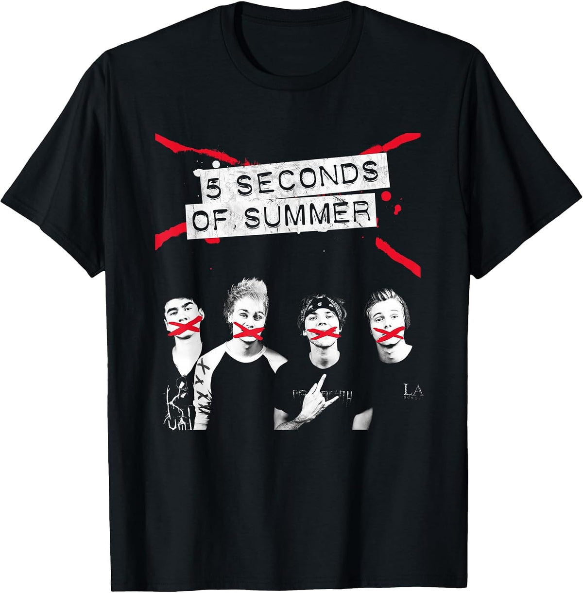 5 Seconds of Summer Crossed Lines T-Shirt Tee for Men Women Boys Girls