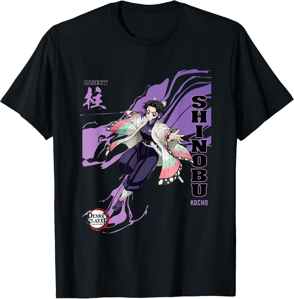 Demon Slayer: Infinity Castle Shinobu Kocho Insect Art T-Shirt