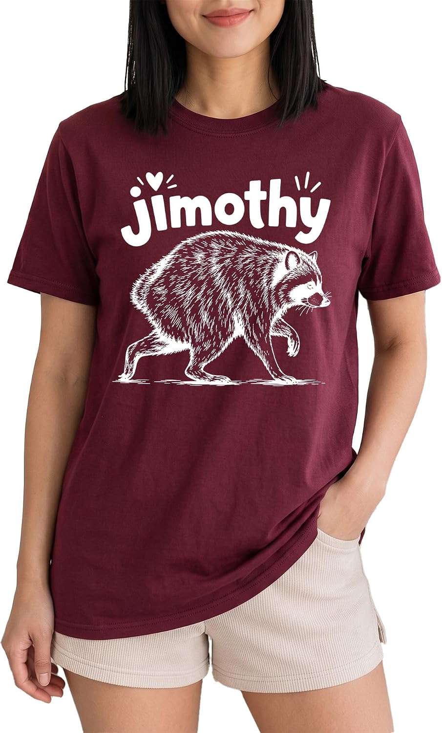 Jimothy Raccoon Funny Graphic T-Shirt
