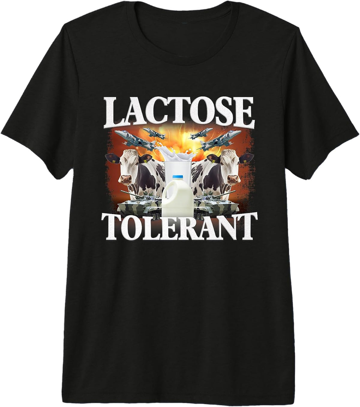 Lactose Tolerant Funny Trending Meme Premium Tri-Blend T-Shirt