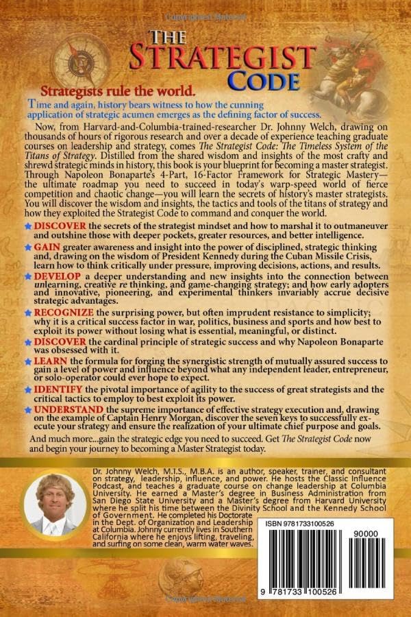 The Strategist Code: The Timeless System of the Titans of Strategy: How the Heroes of History Exploited the Code to Conquer and Command the World: Napoleon’s 16-Factor Framework for Strategic Mastery by Johnny Welch