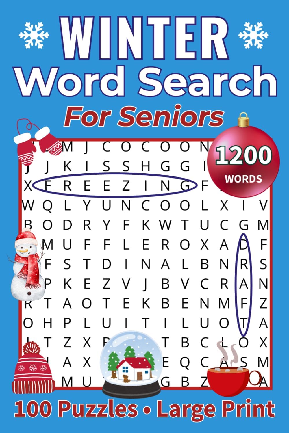 Winter Word Search For Seniors: 100 Large Print Puzzles for Relaxation, Memory Support, and Seasonal Fun by Zenia Day