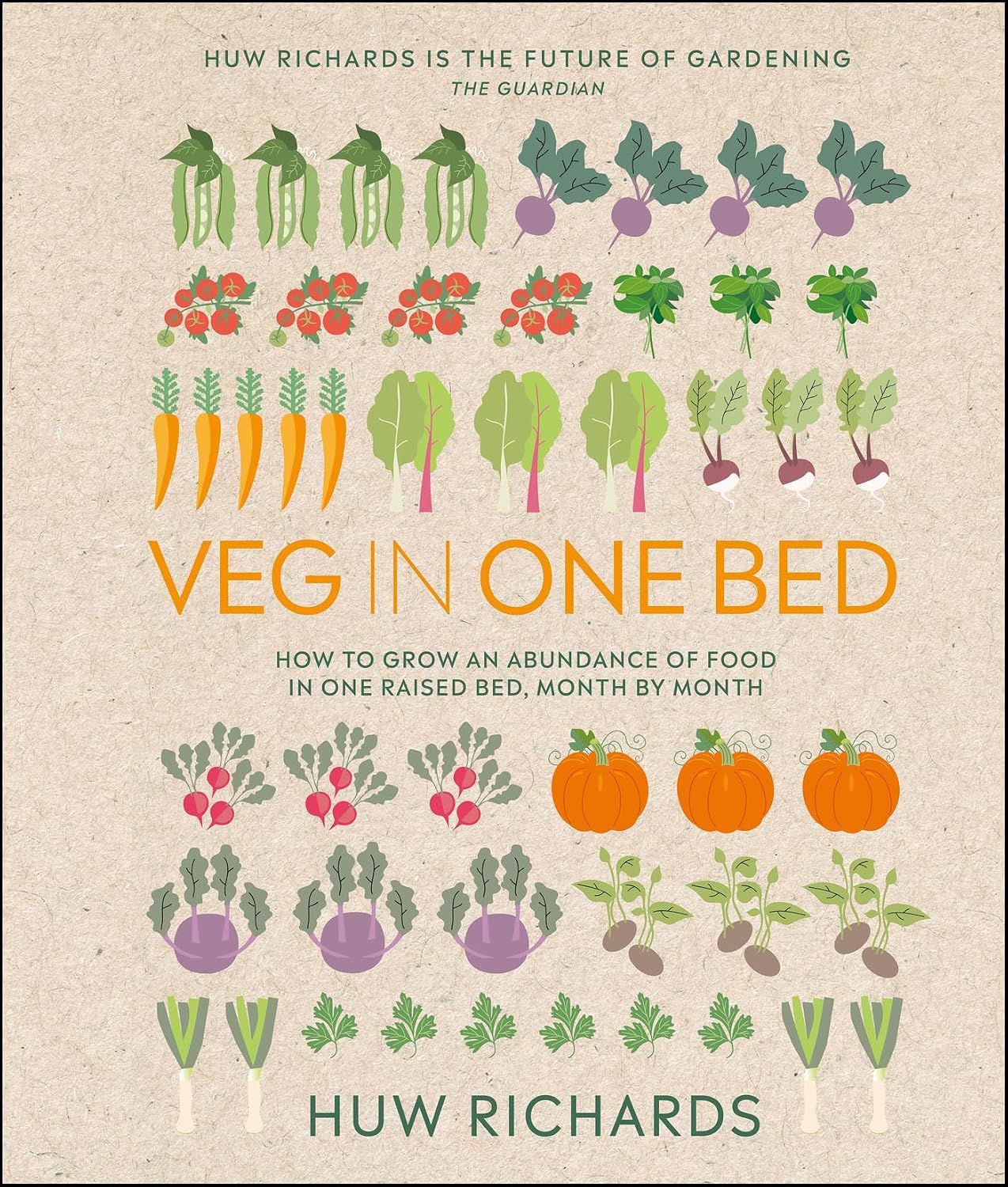 Veg in One Bed New Edition: How to Grow an Abundance of Food in One Raised Bed, Month by Month by Huw Richards