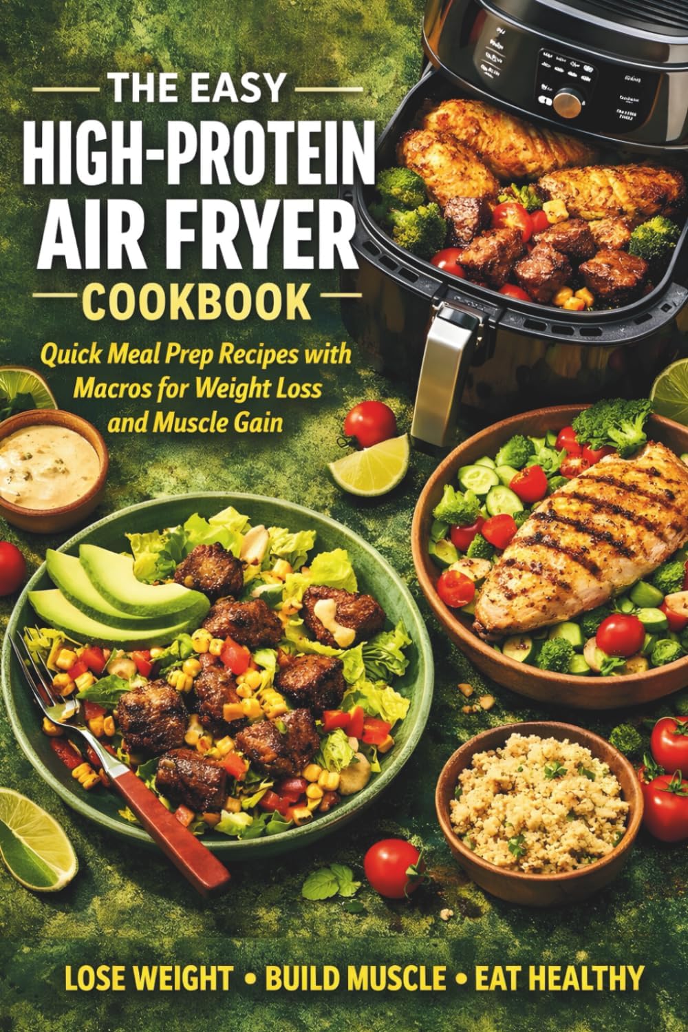 The Easy High Protein Air Fryer Cookbook: Quick Meal Prep Recipes with Macros for Weight Loss and Muscle Gain by Chef Olivia Harford