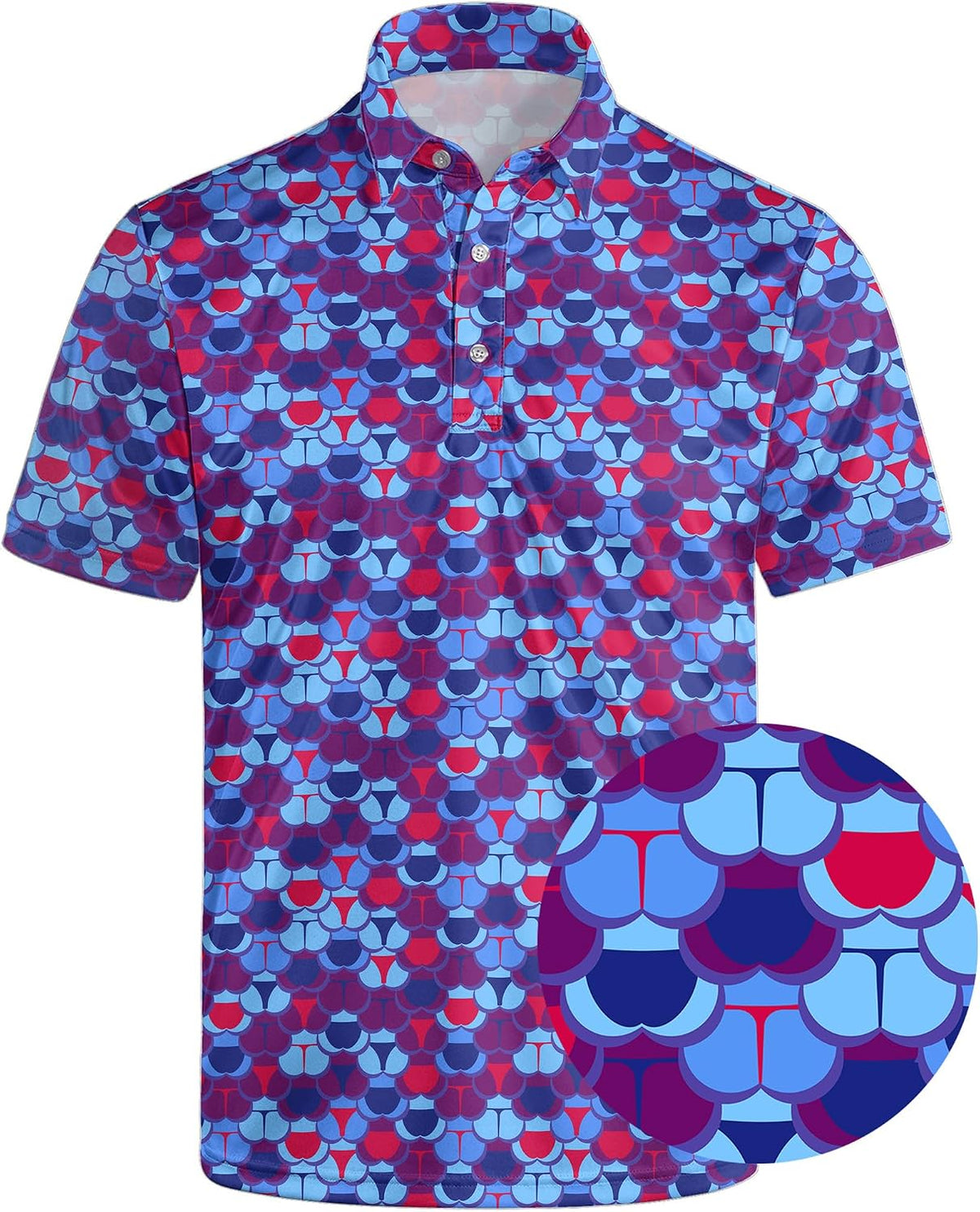 Funny Golf Shirts for Men, Quick Dry Moisture Wicking Polo Shirts