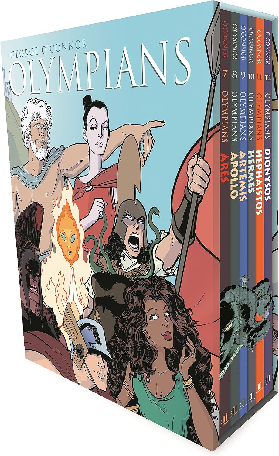 Olympians Boxed Set Books 7-12: Ares, Apollo, Artemis, Hermes, Hephaistos, and Dionysos by George O'Connor