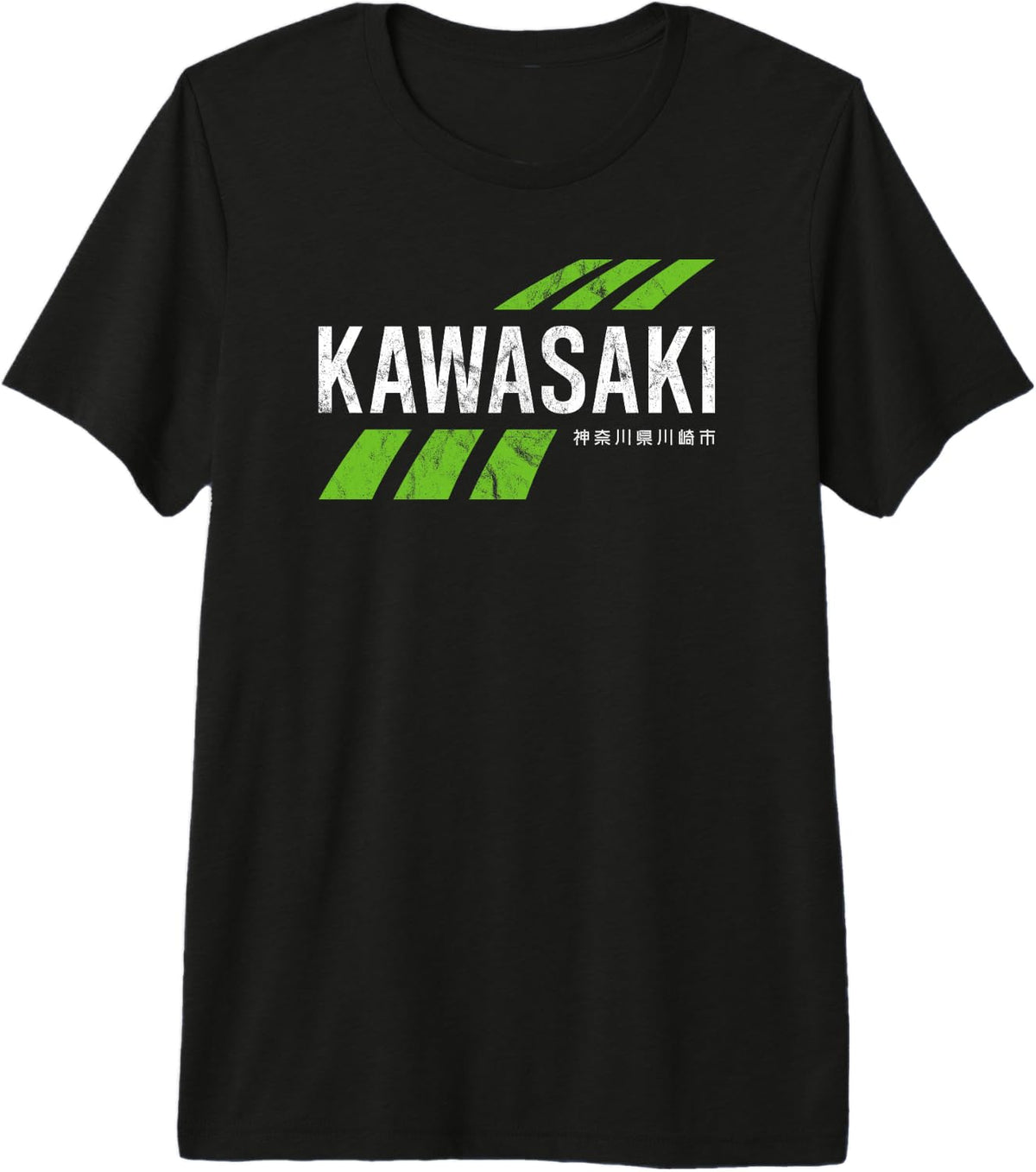 Retro Vintage KAWASAKI Green City for Men or Women Premium Tri-blend T-Shirt
