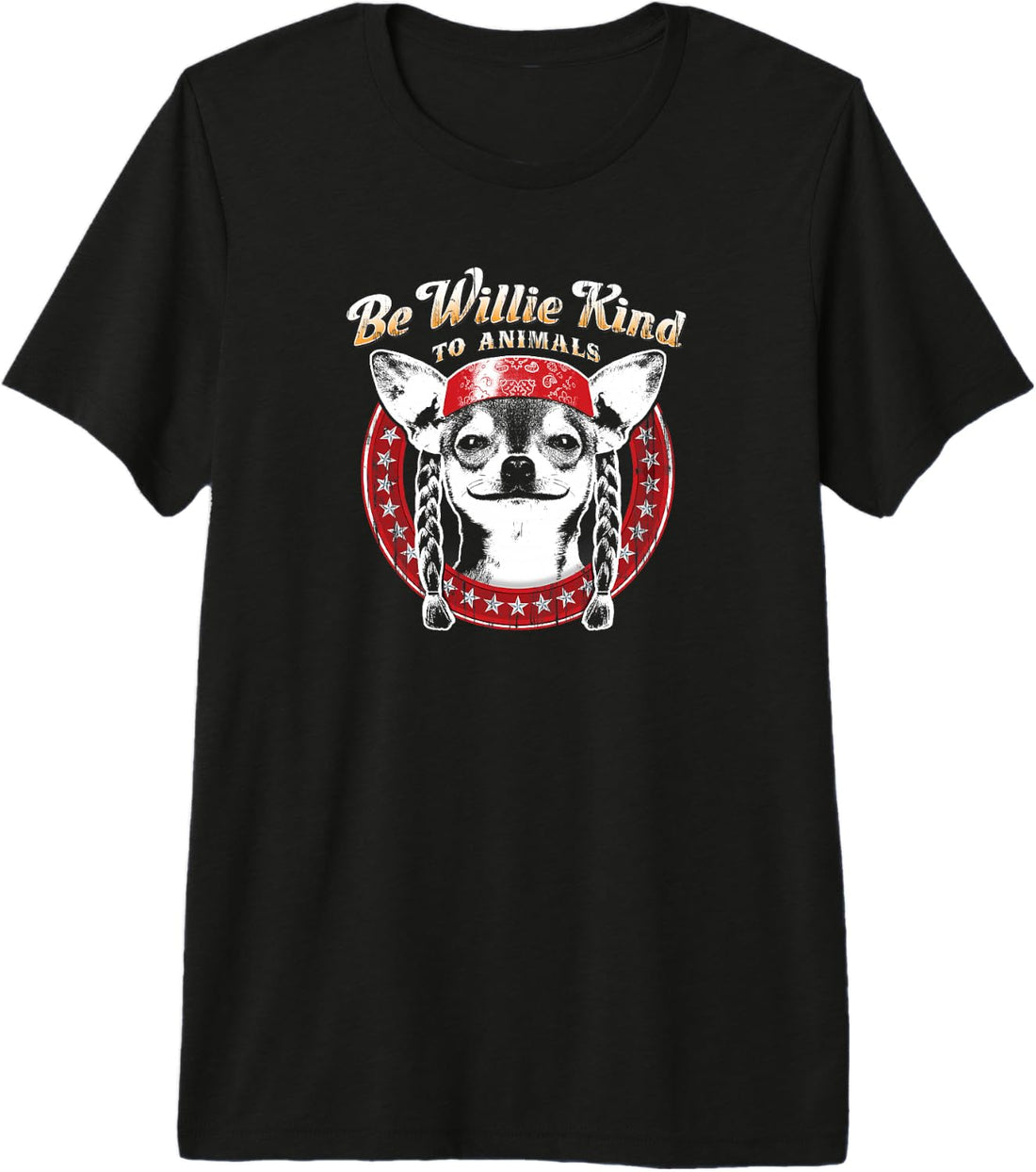 Willie Nelson - Be Willie Kind to Animals Tee Premium Tri-Blend T-Shirt
