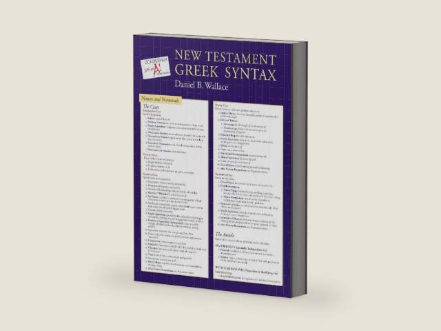 New Testament Greek Syntax Laminated Sheet (Zondervan Get an A! Study Guides) by Daniel B. Wallace