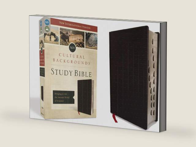NIV, Cultural Backgrounds Study Bible (Context Changes Everything), Bonded Leather, Black, Red Letter, Thumb Indexed: Bringing to Life the Ancient World of Scripture by Zondervan