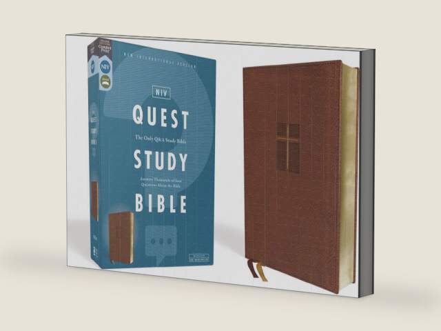 NIV, Quest Study Bible, Leathersoft, Brown, Comfort Print: The Only Q and A Study Bible by Zondervan