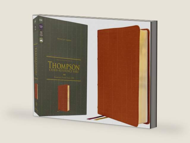 ESV, Thompson Chain-Reference Bible, Genuine Leather, Calfskin, Tan, Red Letter by Zondervan