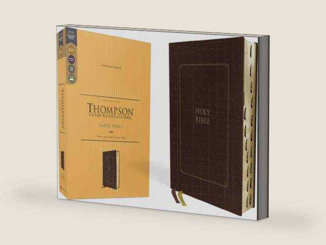 KJV, Thompson Chain-Reference Bible, Large Print, Leathersoft, Brown, Red Letter, Thumb Indexed, Comfort Print by Zondervan