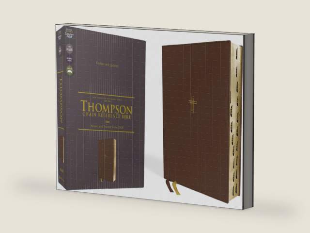 NASB, Thompson Chain-Reference Bible, Leathersoft, Brown, 1995 Text, Red Letter, Thumb Indexed, Comfort Print by Zondervan